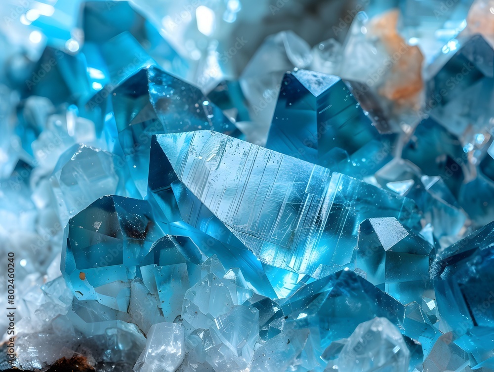 Close-Up: Transparent Blue Topaz Crystal Close-Up: Transparent Blue Topaz Crystal