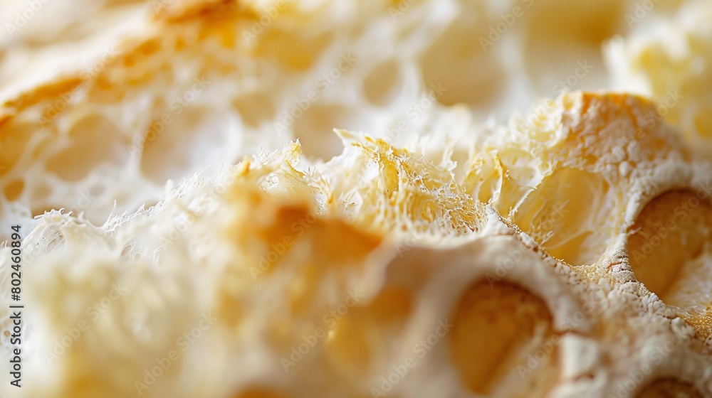 Macro photography showcasing intricate details and texture of white bread in close up shots Macro photography showcasing intricate details and texture of white bread in close up shots