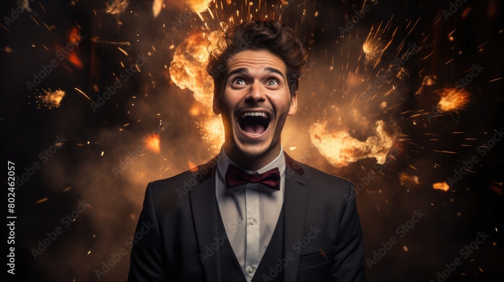 Explosive Excitement at Formal Event Explosive Excitement at Formal Event
