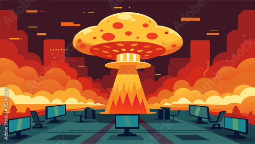 The distorted image of a nuclear explosion filled the screens of the Exaggerated Threats Observatory causing the scientists to fear the worst the end.