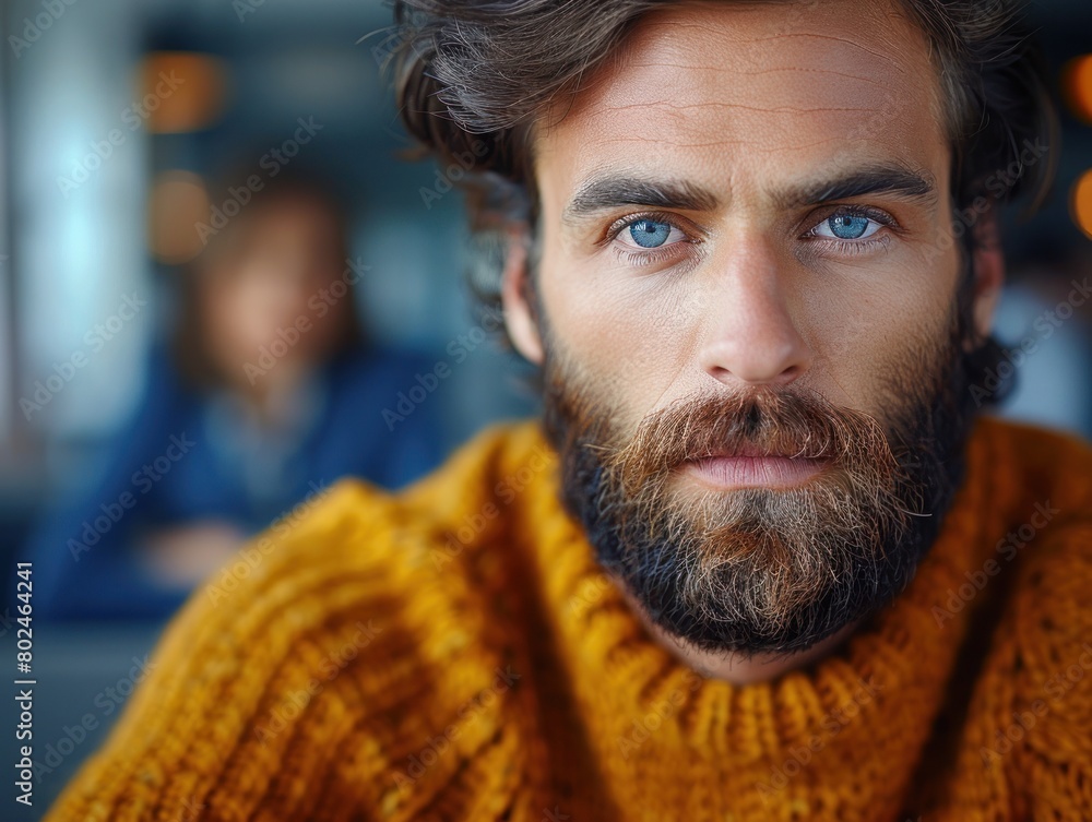 Close-Up Portrait of Person in Sweater Close-Up Portrait of Person in Sweater
