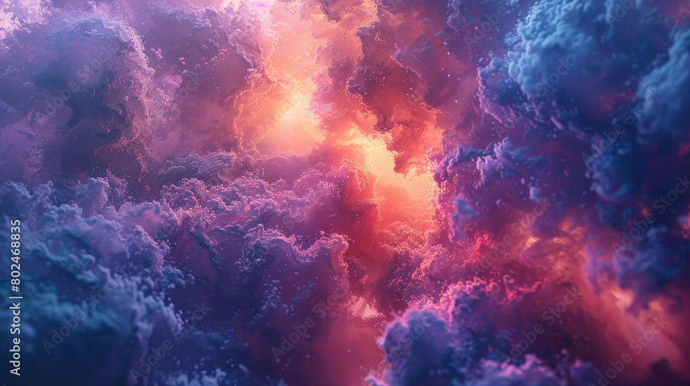 A colorful cloud filled with purple and red clouds A colorful cloud filled with purple and red clouds