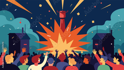 The once joyous event became a scene of pandemonium as the fireworks detonated releasing a barrage of propaganda that fueled panic and hysteria a the.