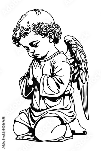 praying baby cherub angel
