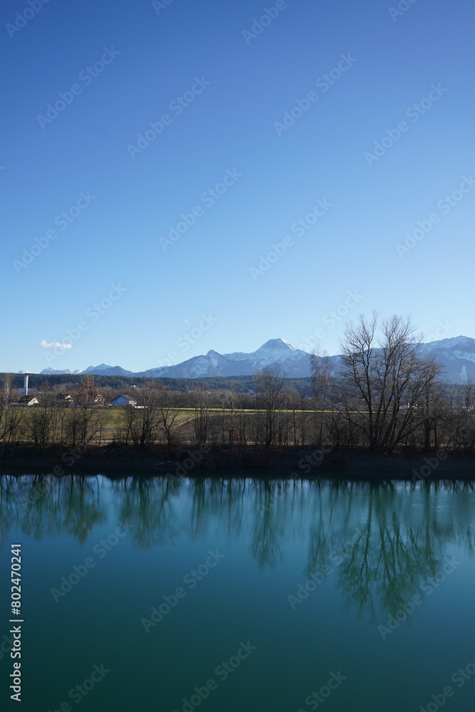 reflection in the lake with Alps
