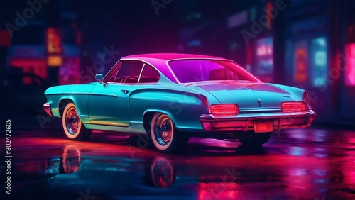 Neon car © Tayyab