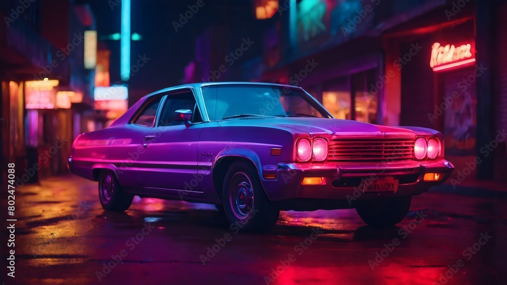 Neon car