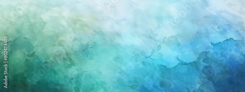 Abstract watercolor background with blue and green gradient © Moinul