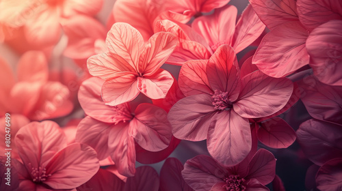 A close up of pink flowers with a soft, dreamy feel