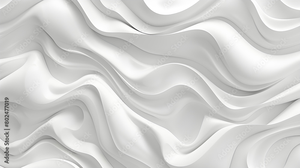 White background with wavy lines. Three dimensional texture. White background with wavy lines. Three dimensional texture.