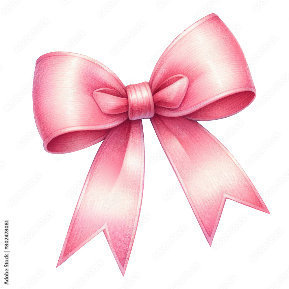 Pink Coquette Tie Bow Clipart