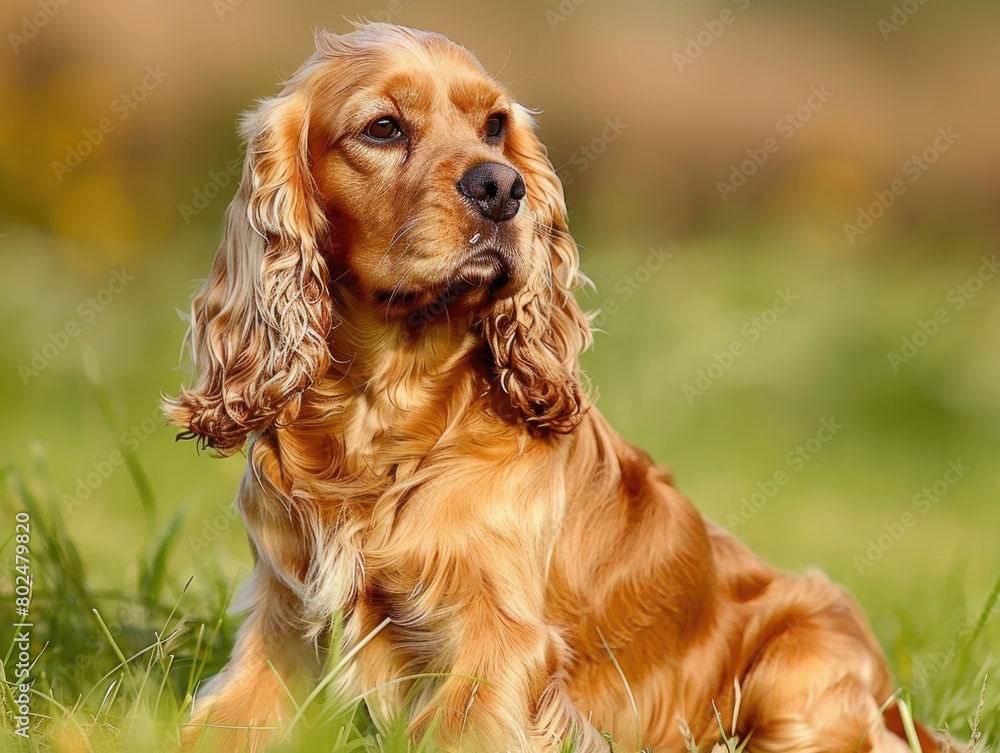Purebred American Cocker Spaniel: A Cute and Domestic Dog Pet