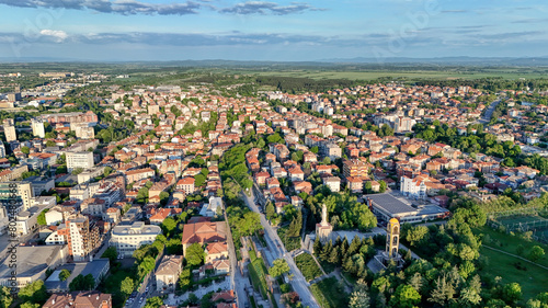 Haskovo Bulgaria drone city view panorama