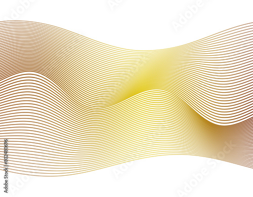 Design elements on white background isolated. Creative art. Abstract wavy stripes. Colors lines created using Blend Tool. Vector illustration EPS10 digital for promotion new product, report cover page