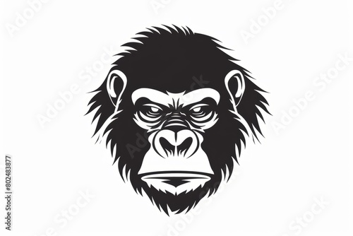 Black gorilla logo on white background