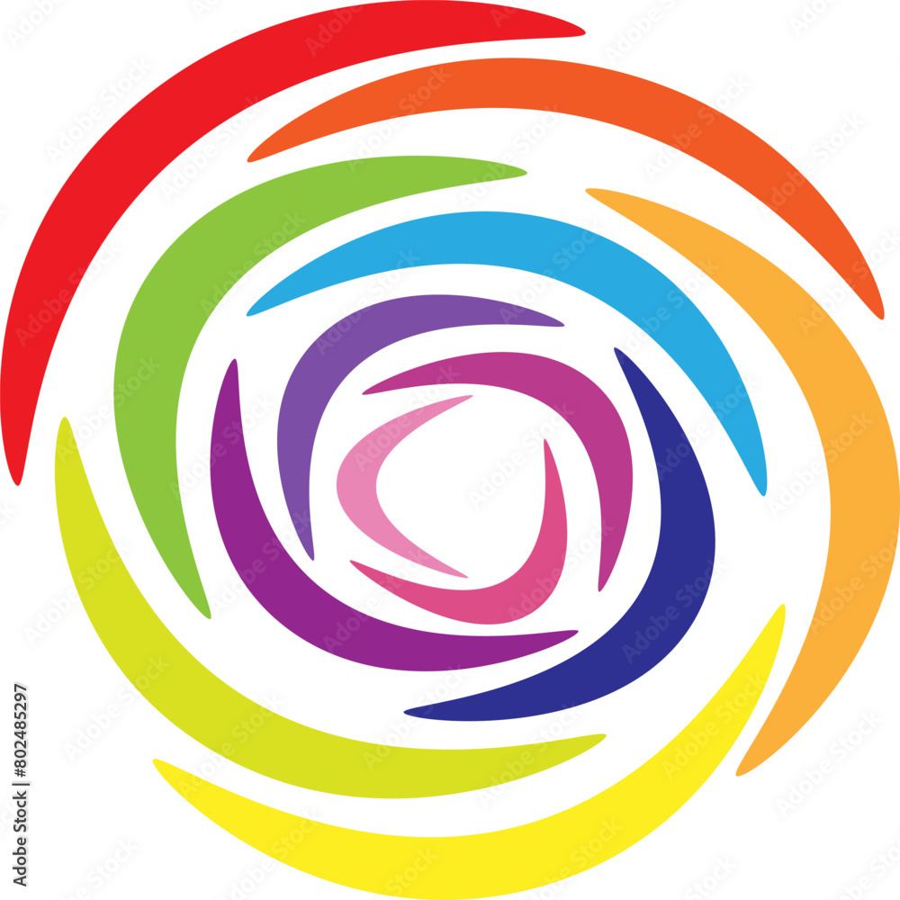 Multicolored curved stripes. Creative artistic background in the style of minimalism fashionable design Multicolored curved stripes. Creative artistic background in the style of minimalism fashionable design