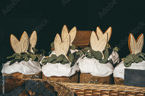 Paskas are sold at the fair before Easter, Christian traditions in Ukraine
 photo