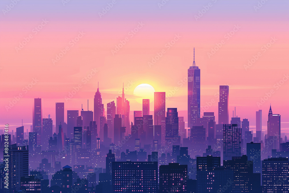 Fototapeta premium Buildings skyscrapers in city metropolitan