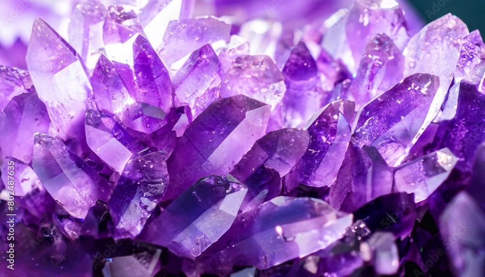 macro photo of violet crystals with glass texture macro photo of violet crystals with glass texture
