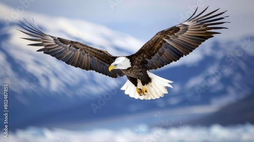 Bald Eagle Fishing: Majestic Bird in Action, Catching Fish in Nature's Perfect Harmony