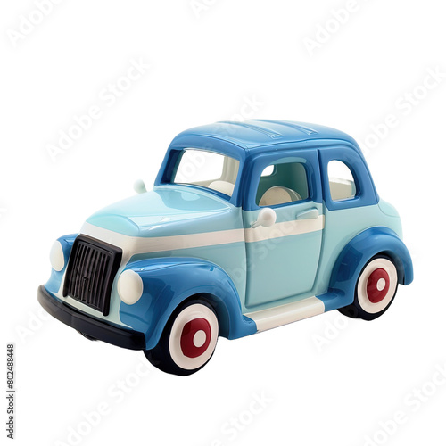 Small toy car for kids isolated on white or transparent background