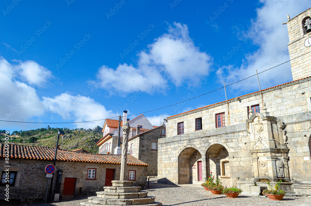 square of the medieval village of Castelo Novo, Portugal