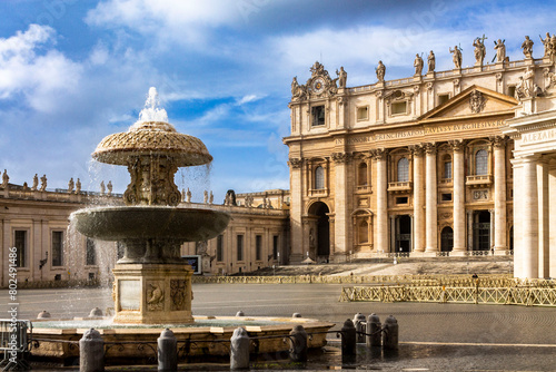 beautiful fountains in Vatican City 