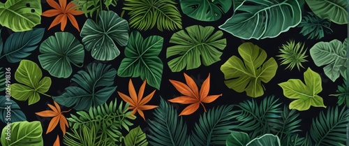 unique and visually stunning seamless pattern of leaves, with a range of styles and variations to choose from