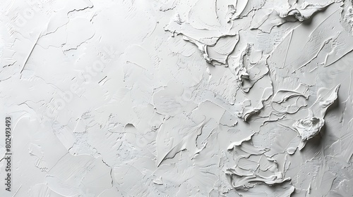 Abstract textured white background with expressive brush strokes and dynamic texture for creative designs and backgrounds. 