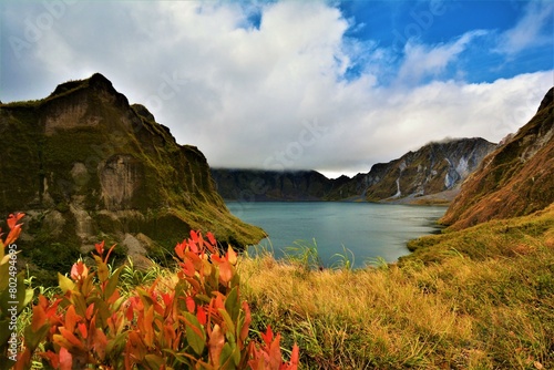 Crater lake of Mount Pinatubo (1486 m, most notorious for its VEI-6 eruption on June 15, 1991), an active stratovolcano in the Zambales Mountains (Central Luzon, Philippines) photo