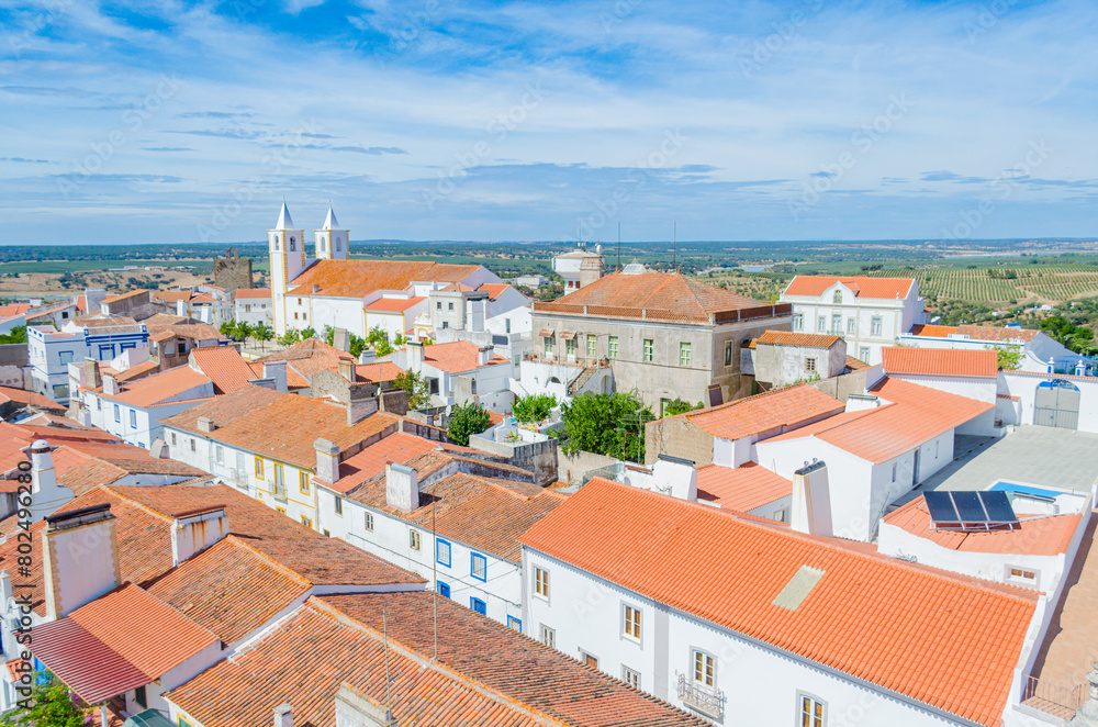 view of the medieval village of Avis, Alentejo. Portugal.