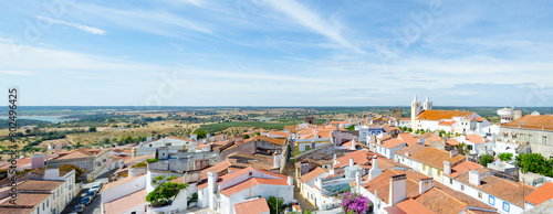 panoramic view of the medieval village of Avis, Alentejo region. Portugal.