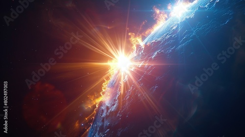 A variety of lens flare effects are available, such as digital flare, iridescent glare over black backgrounds, and abstract sunbursts.