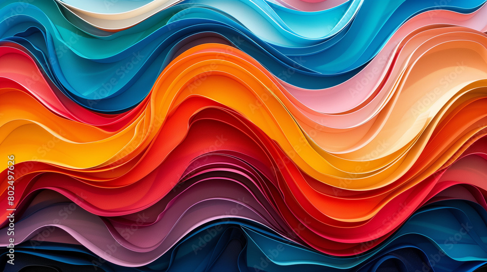 Dynamic abstract art with vibrant color waves Dynamic abstract art with vibrant color waves