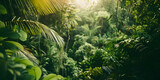 Floresta Tropical Exuberante com Foliage Verde Densa