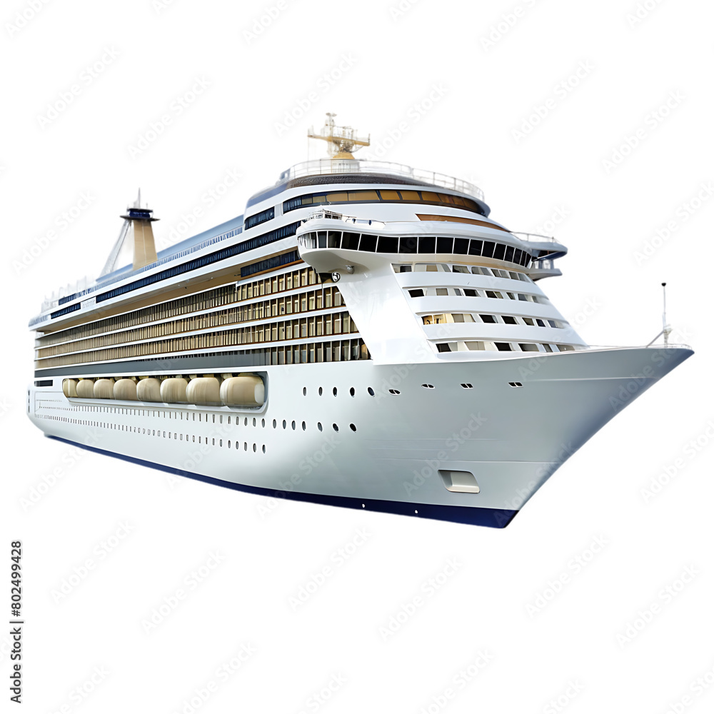 Cruise ship Vector illustration on white background Graphic concept for your design