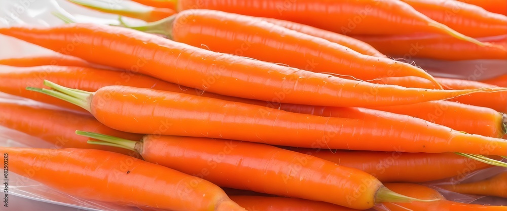Orange carrots in grocery market. Fresh vegetables Orange carrots in grocery market. Fresh vegetables
