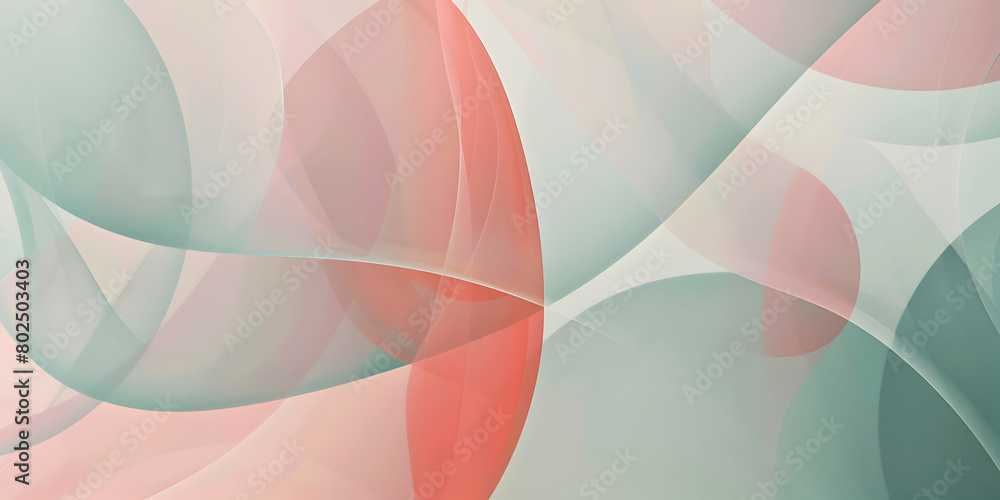 An image capturing a serene abstract pattern with soft geometric shapes in pastel colors, blending seamlessly for a calming effect