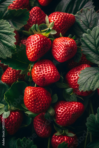 Plant bearing seedless superfood strawberries on leafy bush