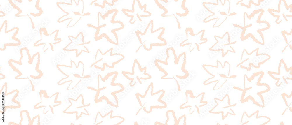 Seamless abstract botanical pattern. Beige foliage on white background. Digital brush strokes. Design for textile fabrics, wrapping paper, background, wallpaper, cover. Seamless abstract botanical pattern. Beige foliage on white background. Digital brush strokes. Design for textile fabrics, wrapping paper, background, wallpaper, cover.