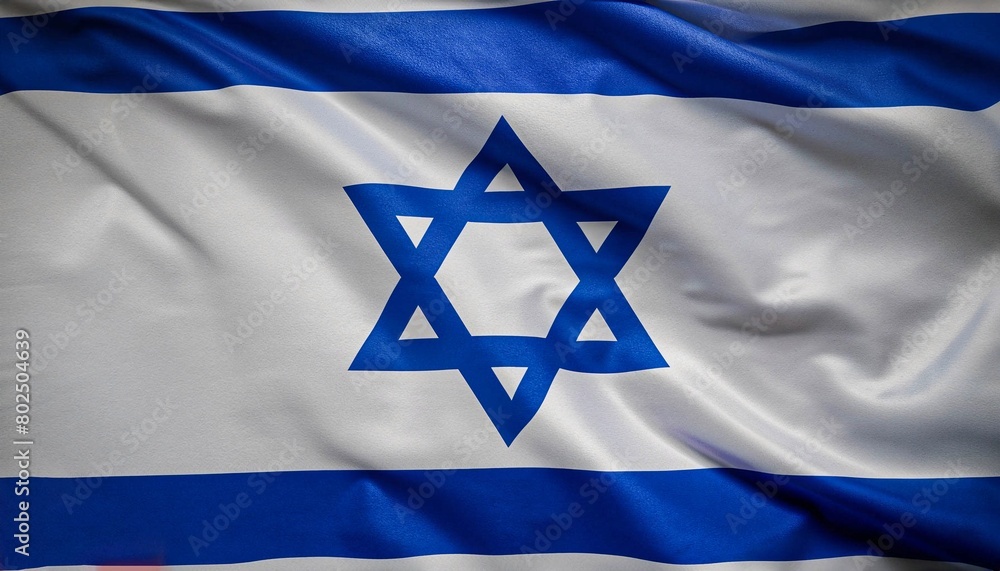 folded flag of Israel with visible satin texture folded flag of Israel with visible satin texture