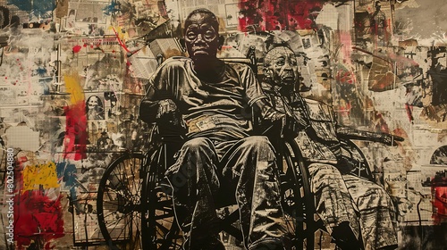 Unveiling the Invisible: A Triptych of Hidden Struggles with Disability and Poverty photo