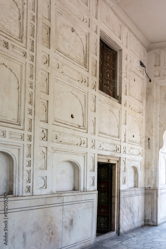 Shalimar Gardens Lahore Pakistan beautiful wall carved arches, material used lime stone, brick, white marble , also added wooden doors called CHOBARA.
constructed by emperor shah jahan in 1642. photo