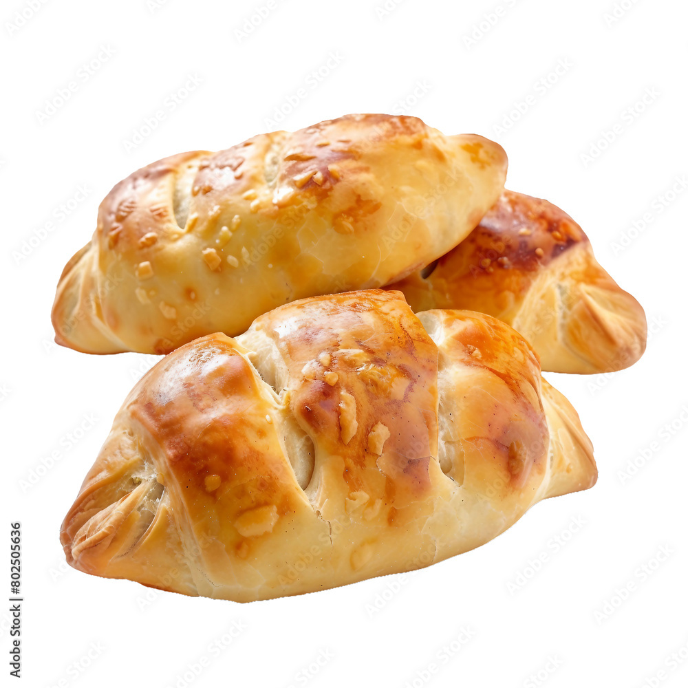 Piroshki, transparent background, isolated image, generative AI Piroshki, transparent background, isolated image, generative AI