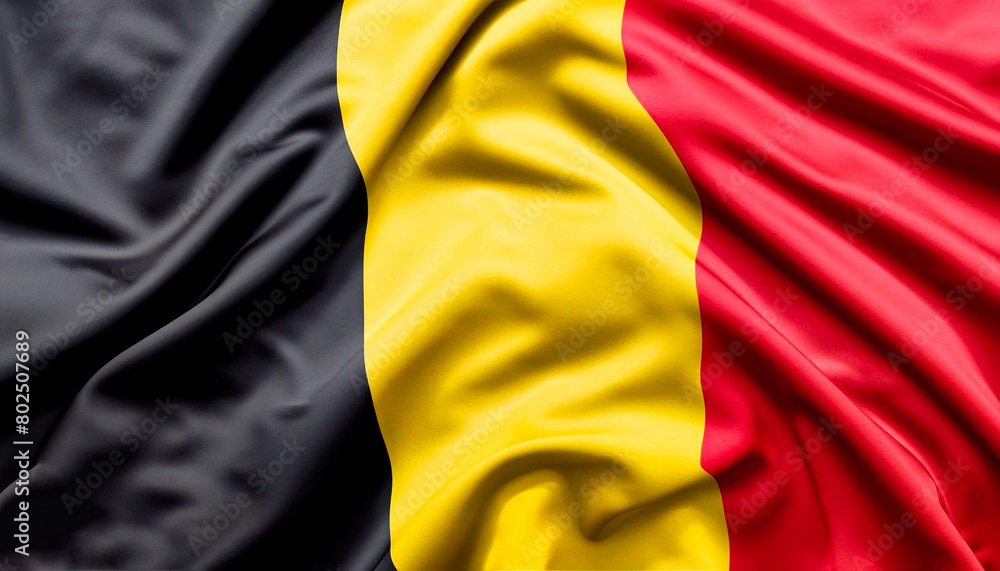 Flag of Belgium with folds Flag of Belgium with folds