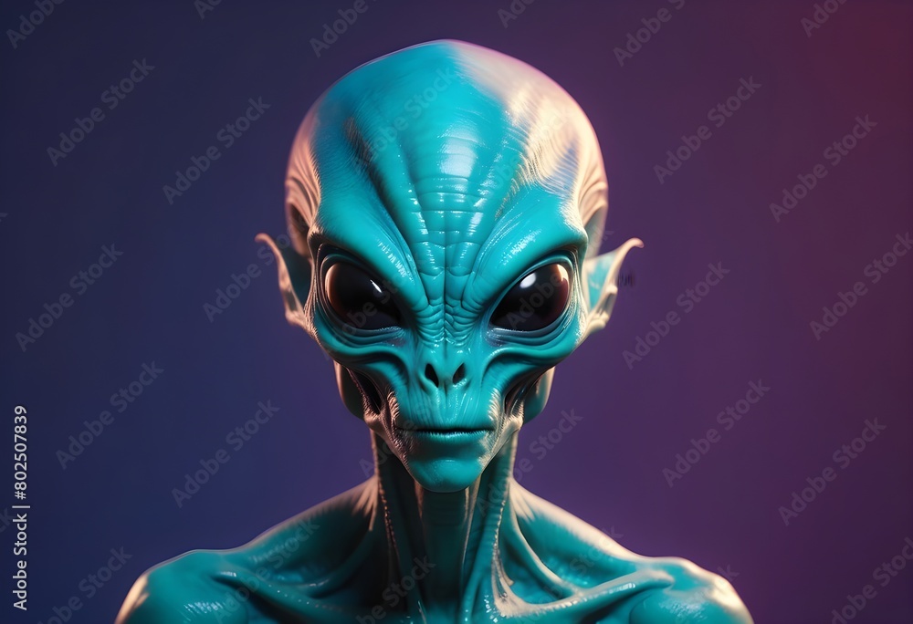 Alien fictional portrait. Alien fictional portrait.