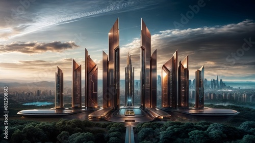 Copper Highrise buildings define a magnificent skyline photo