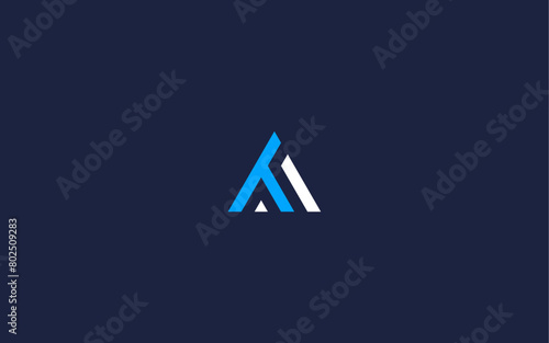 letter at with triangle logo icon design vector design template inspiration