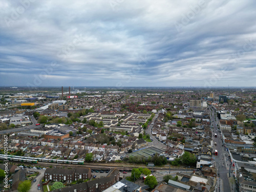 Most Beautiful Aerial View of Central West Croydon London City of England United Kingdom. April 24th, 2024 © Altaf Shah