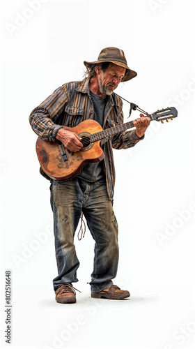 Rugged Musician Playing Guitar © Javier